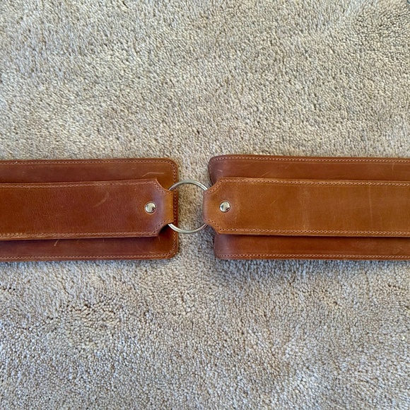 *NEW* Genuine Leather Wide Corset Belt with O Ring 28.5” to 32” Size Small - Picture 11 of 13